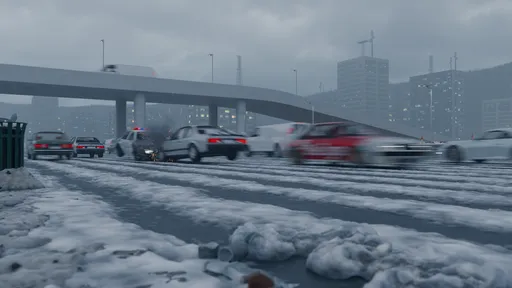 Snowy highway