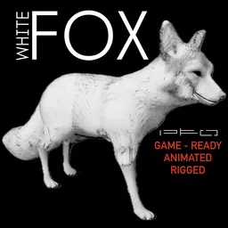 Realistic White Fox