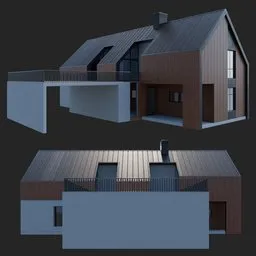 Modern Wooden House