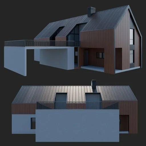 Modern Wooden House