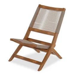 Santo Ecru Folding Lounge Chair