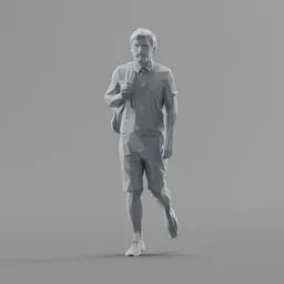 Lowpoly Male Walking