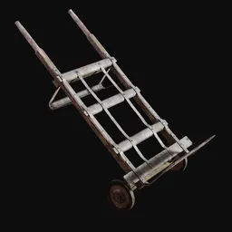 1940s Industrial Hand Truck Unpainted