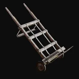 1940s Industrial Hand Truck Unpainted