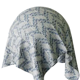 Geometric Blue Jacquard