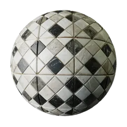 Weathered mosaic tiles