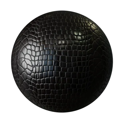 Black Crocodile Leather