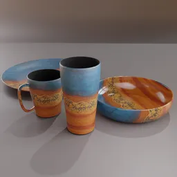 Hand-Painted Ceramic Dinnerware Set