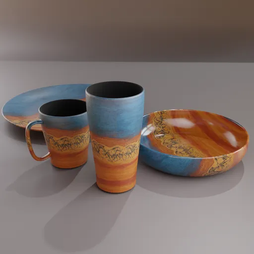 Hand-Painted Ceramic Dinnerware Set