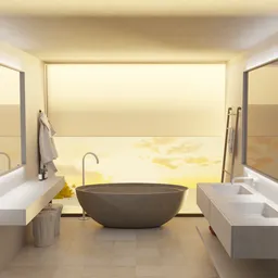 Sunset Spa Bathroom Interior