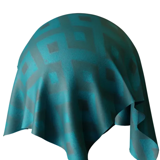 Geometric Duckegg Velvet