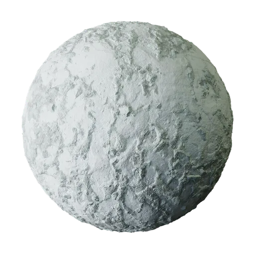 Snowy ground with ice