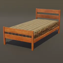 Wooden Single Bed