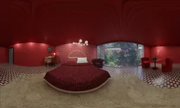 Bold Red Luxury Bedroom