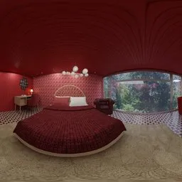 Bold Red Luxury Bedroom