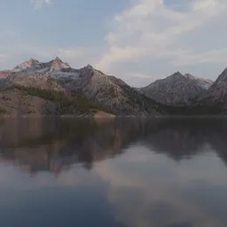 Lake and Rocky Mountains