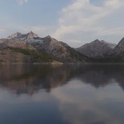 Lake and Rocky Mountains