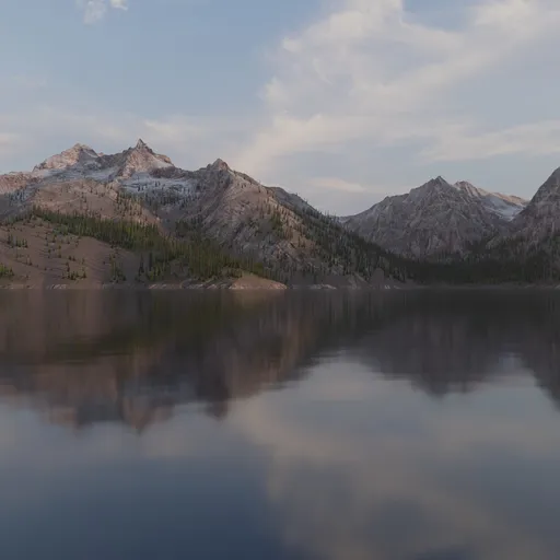 Lake and Rocky Mountains