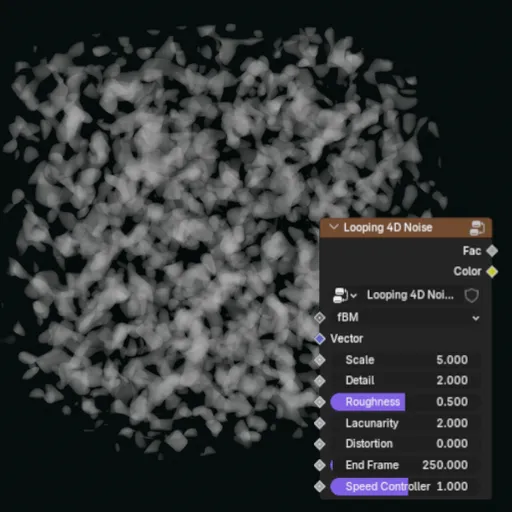 Looping 4D Noise (Geo Node)