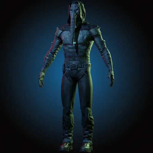 Rugged Sci-Fi Alien Character.