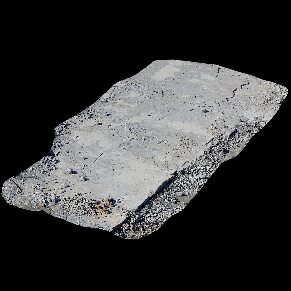 Scan Broken road small rock | FREE Urban Environment models | BlenderKit