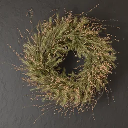 Wreath with golden flower