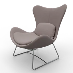 High-quality 3D model of a contemporary Calligaris armchair, compatible with Blender for furniture design visualization.