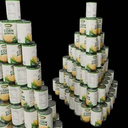 Realistic Arranged Canned Goods