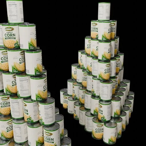 Realistic Arranged Canned Goods