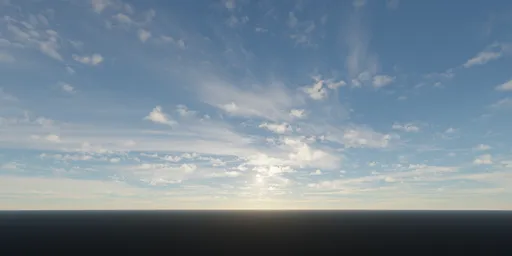 Sunny Cloudy Evening Sky