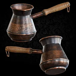 Vintage Metal Turkish Coffee Pot