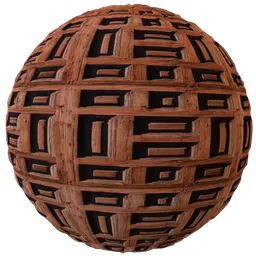 Highly customizable PBR wood door material for Blender, with adjustable texture, scale, aspect ratio, rotation, roughness, and displacement settings.