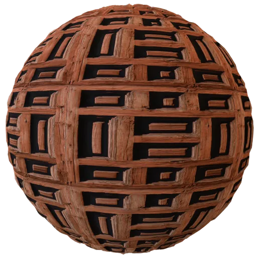 Highly customizable PBR wood door material for Blender, with adjustable texture, scale, aspect ratio, rotation, roughness, and displacement settings.