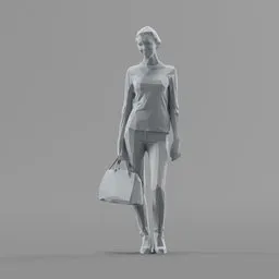 Lowpoly Female Standing