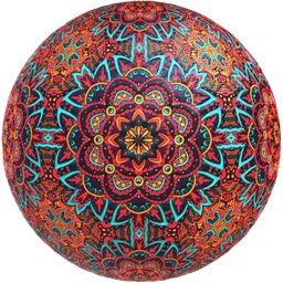 Red Mandala Ceramic Tile