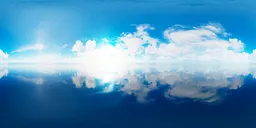 Bright Blue Sky Mirror Reflection