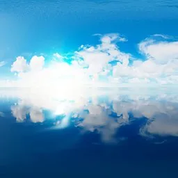 Bright Blue Sky Mirror Reflection