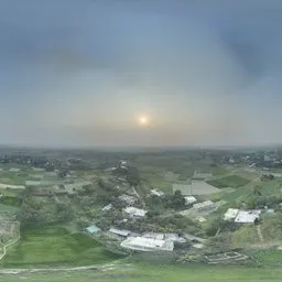Aerial View of Lush Green Countryside