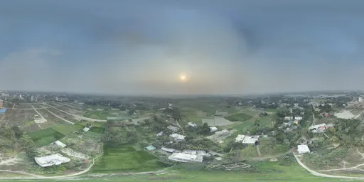 Aerial View of Lush Green Countryside