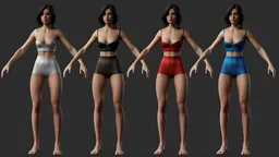 Female Underwear Outfit Character