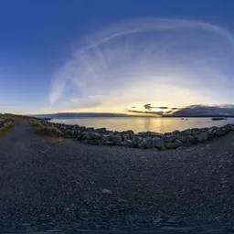 Colorful Sunset Sky Ocean Coast