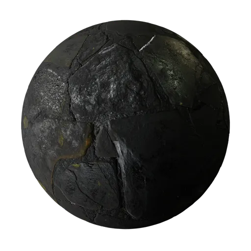 Wet stone floor