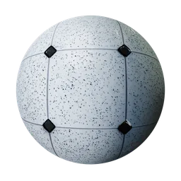 High-resolution 2K PBR checkered tile texture for 3D modeling and rendering in Blender, with subtle black speckles.