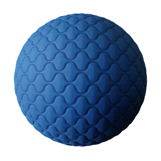High-quality PBR textured blue fabric material suitable for Blender 3D and other applications.