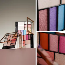 Eye shadow palette with textures