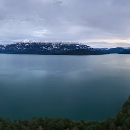Overcast Sky Mountain Lake