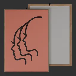 Vectorial Painting Wall Art/Canvas Frame