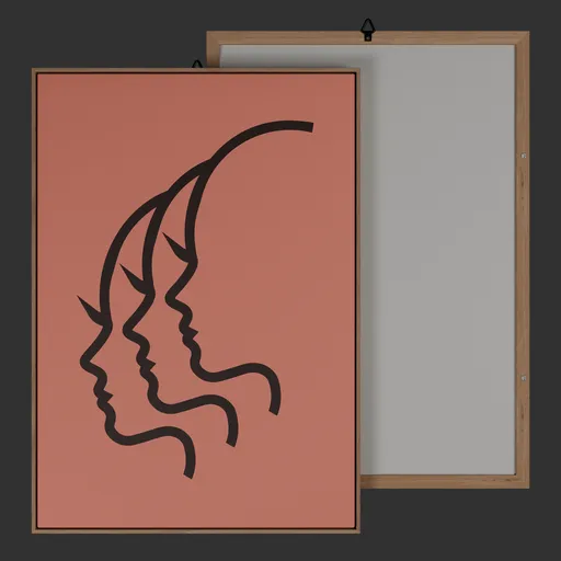 Vectorial Painting Wall Art/Canvas Frame