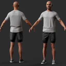 Running Fitness Male Character