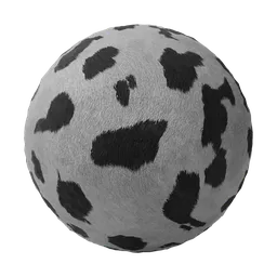 Faux Cow Printed Fur B&W